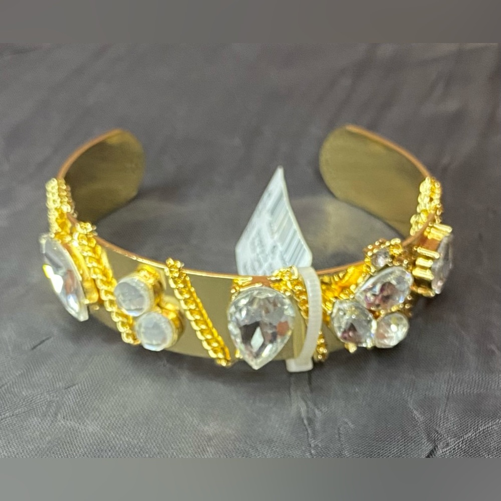 Crystal Chain Cuff Bracelet